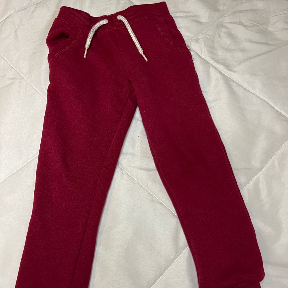 Burgundy Sweatpants for Toddler girls
